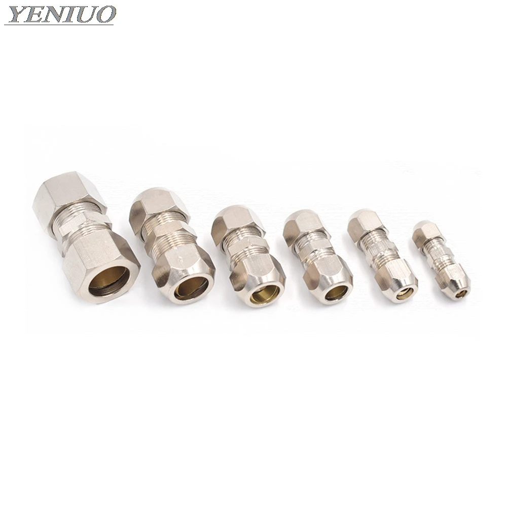 Compression Ferrule Tube Fitting 4-16mm Brass Pipe Double Card Set Copper Joints Tubing Nut Lock Double Straight
Compression Ferrule Tube Fitting 4-16mm Brass Pipe Double Card Set Copper Joints Tubing Nut Lock Double Straight