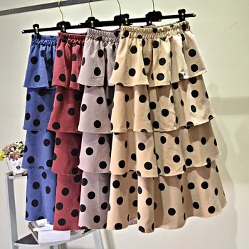 2019 spring new high waist polka dot wave skirt women's long retro multi-level cake skirt female spring clothing
2019 spring new high waist polka dot wave skirt women's long retro multi-level cake skirt female spring clothing
