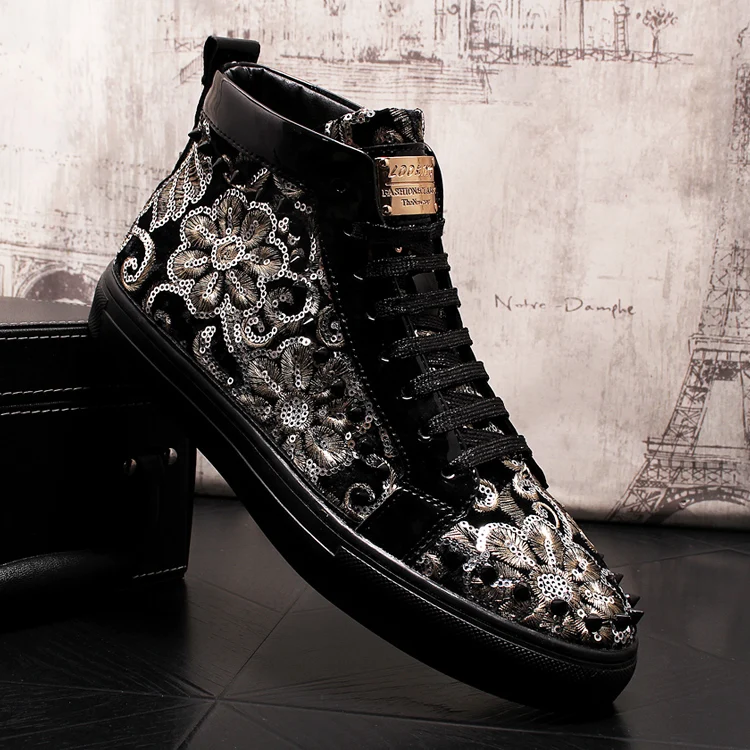 Rhinestones Single Rivet shoes Breathable Causal Flats Moccasins 2019 Male High Top Rock hip hop mixed color shoes For Man
Rhinestones Single Rivet shoes Breathable Causal Flats Moccasins 2019 Male High Top Rock hip hop mixed color shoes For Man