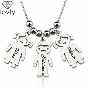 lovty Trendy Customized Pendant Necklace Personalized Engraved Your Baby's Name Necklace 3 Kids Necklace for Mother Dropshipping
lovty Trendy Customized Pendant Necklace Personalized Engraved Your Baby's Name Necklace 3 Kids Necklace for Mother Dropshipping