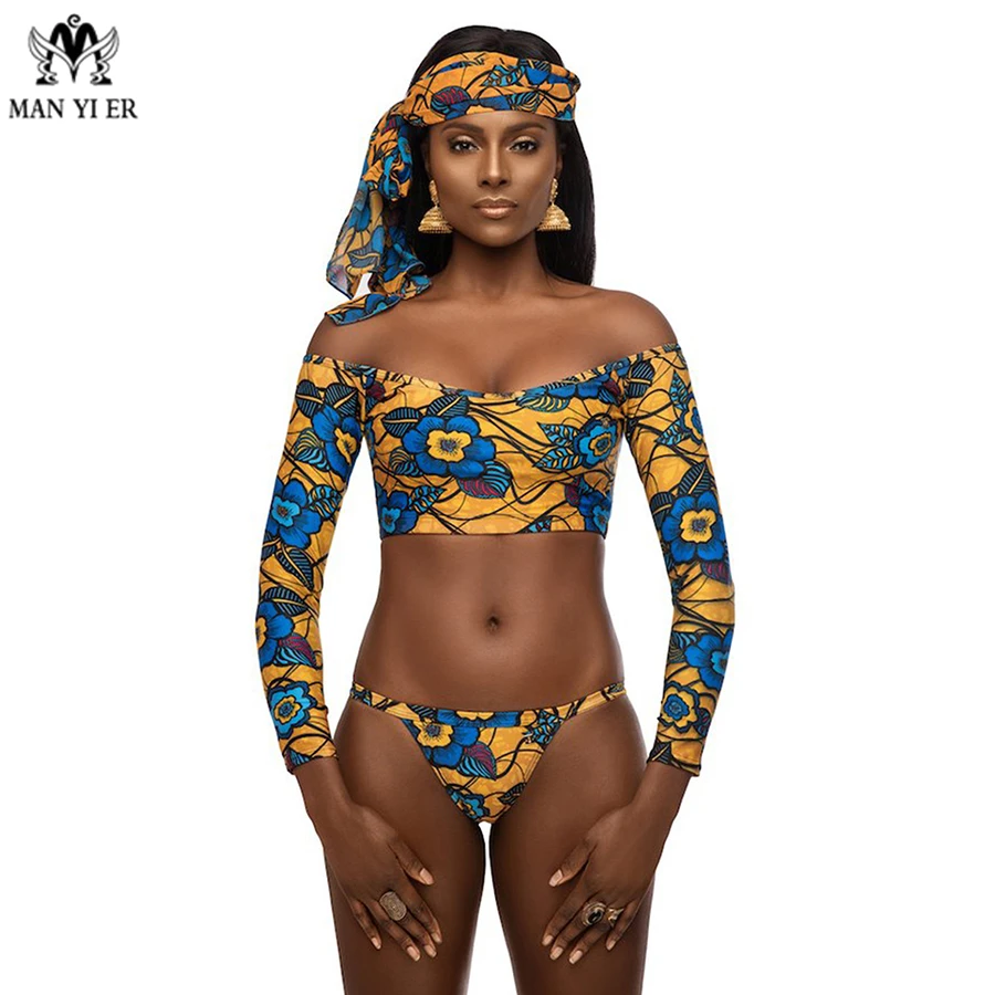 Two Piece Suits Women Summer Off Shoulder Long Sleeve Bikini Set Print Swimwear Split Swimsuit Beachwear Sexy Bikinis 18048
Two Piece Suits Women Summer Off Shoulder Long Sleeve Bikini Set Print Swimwear Split Swimsuit Beachwear Sexy Bikinis 18048