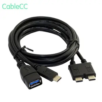 Dual Cable USB 3.1 Type-C to USB-C & USB 3.0 Female OTG Data Cable for New 13 inch Macbook Pro
Dual Cable USB 3.1 Type-C to USB-C & USB 3.0 Female OTG Data Cable for New 13 inch Macbook Pro