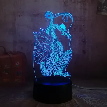 Hot Chinese Style Paper Cut Dragon 3D Night Light 7 Colors Change LED Table Lamp Xmas lamp Ancient Dragon Art Decor Lamp
Hot Chinese Style Paper Cut Dragon 3D Night Light 7 Colors Change LED Table Lamp Xmas lamp Ancient Dragon Art Decor Lamp