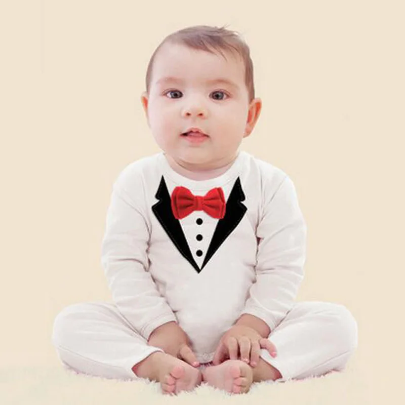 New-Baby-Boy-Gentleman-Jersey-Suit-long-Sleeve-Small-Wedding-Suit-Jumpsuit-Tuxedo-Christening-Formal-Romper