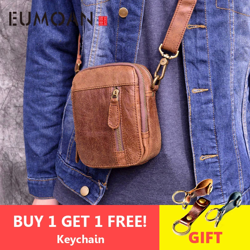 EUMOAN Casual cowhide leather messenger bag small shoulder bag men mini bag genuine leather summer flaps phone bags
EUMOAN Casual cowhide leather messenger bag small shoulder bag men mini bag genuine leather summer flaps phone bags