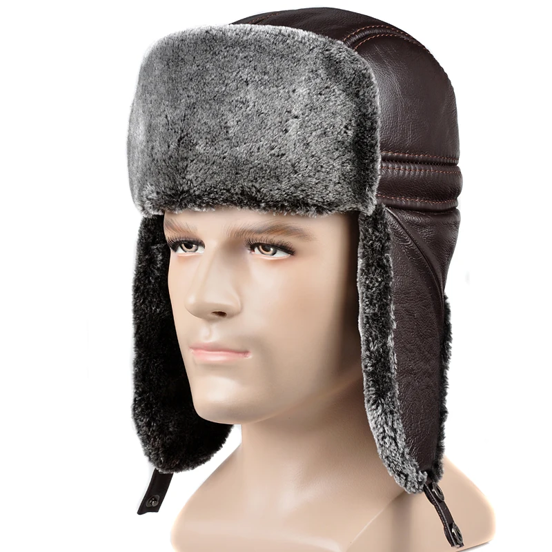 RY0202 Winter Genuine Leather Cowhide Faux Fur Bomber Hat For Man Male Cold Outdoor Ear Warm Ride Motocycling Russian Caps
RY0202 Winter Genuine Leather Cowhide Faux Fur Bomber Hat For Man Male Cold Outdoor Ear Warm Ride Motocycling Russian Caps