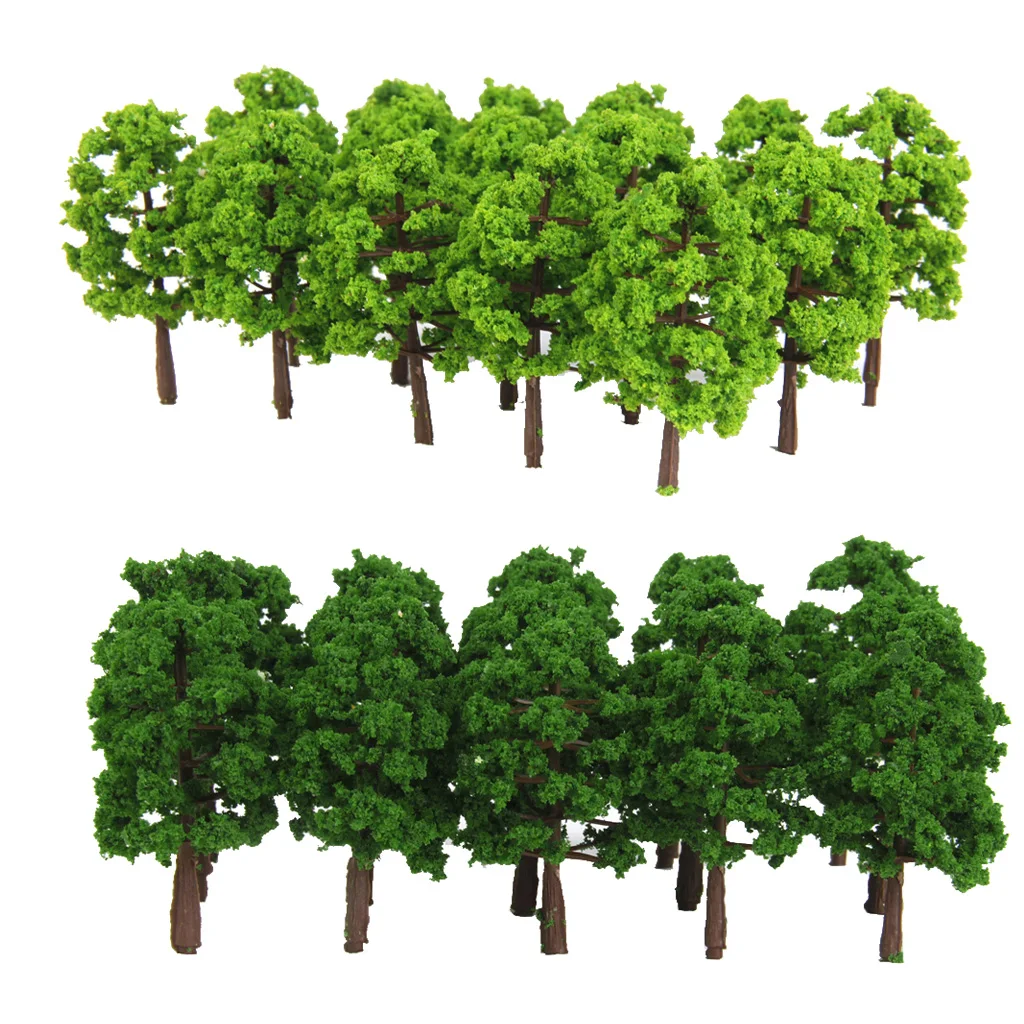 40 Pieces 8cm 1:150 Scale Green Model Tree for Railway Park Wargame Home Display Scenery Layout 40 Pieces 8cm 1:150 Scale Green Model Tree for Railway Park Wargame Home Display Scenery Layout