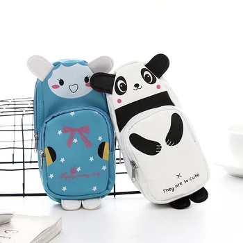 Cute animal schoolbag pen pencil bag Cartoon Panda Rabbit PU material storage organizer Stationery Office School supplies A6030
Cute animal schoolbag pen pencil bag Cartoon Panda Rabbit PU material storage organizer Stationery Office School supplies A6030