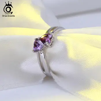 ORSA JEWELS Real 925 Sterling Silver Women Rings Romantic Double Heart Design AAA Blue Cubic Zirconia Fashion Ring Jewelry OSR58
ORSA JEWELS Real 925 Sterling Silver Women Rings Romantic Double Heart Design AAA Blue Cubic Zirconia Fashion Ring Jewelry OSR58