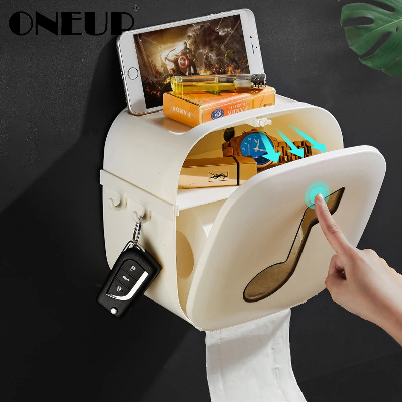ONEUP Waterproof Toilet Paper Holders Wall Mounted Double Layer Storage Box Portable Toilet Paper Holders For Kitchen Bathroom
ONEUP Waterproof Toilet Paper Holders Wall Mounted Double Layer Storage Box Portable Toilet Paper Holders For Kitchen Bathroom