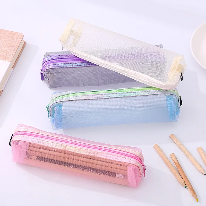 Cute Transparent Mesh Small Pencil Case & Bags for School Kids Boy Girl Kawaii School Supplies Pencil Storage Bags
Cute Transparent Mesh Small Pencil Case & Bags for School Kids Boy Girl Kawaii School Supplies Pencil Storage Bags