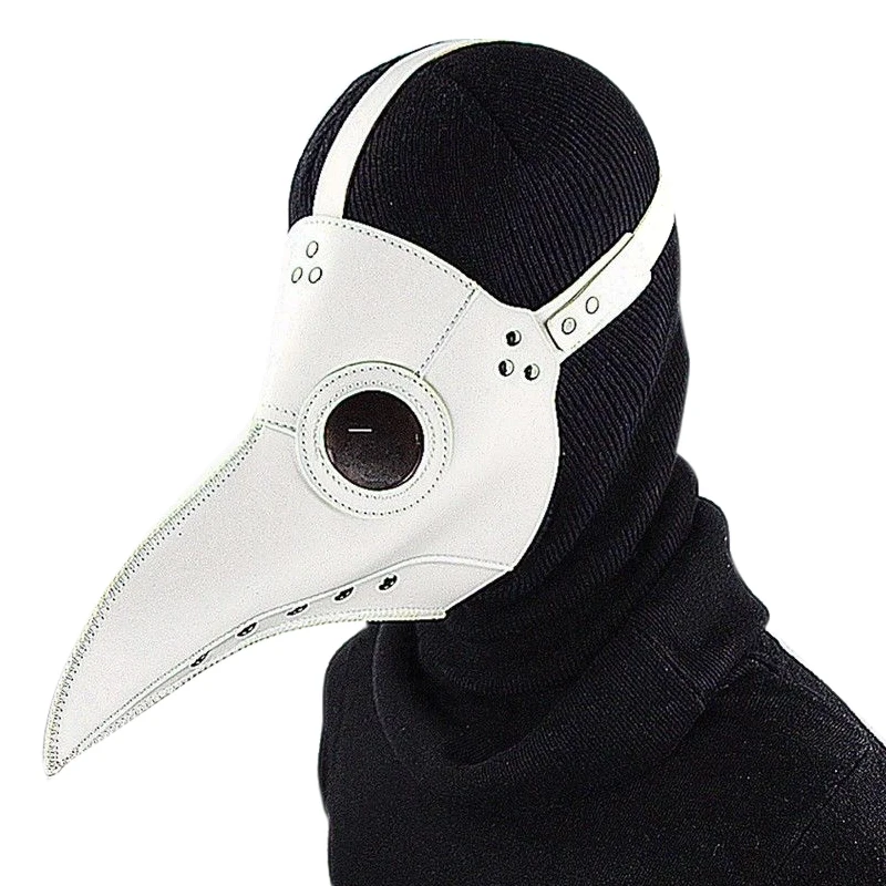 Plague Doctor Mask Bird Beak Halloween Makeup Cosplay Steampunk Punk Gothic Masks White PU Leather Model Toy
Plague Doctor Mask Bird Beak Halloween Makeup Cosplay Steampunk Punk Gothic Masks White PU Leather Model Toy