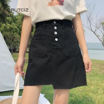 EORUTCIZ Summer High Waist Denim Skirt Women Mini Slim Jean Skirt Vintage Button Elegant Skirts LM492
EORUTCIZ Summer High Waist Denim Skirt Women Mini Slim Jean Skirt Vintage Button Elegant Skirts LM492