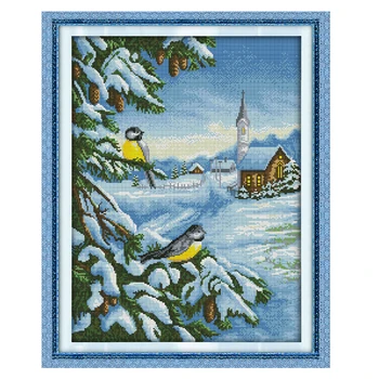 Joy Sunday chinese crossstitch kits set Snow bird tree DMC14CT 11CTcotton fabric baby room painting gift art factory wholesale
Joy Sunday chinese crossstitch kits set Snow bird tree DMC14CT 11CTcotton fabric baby room painting gift art factory wholesale