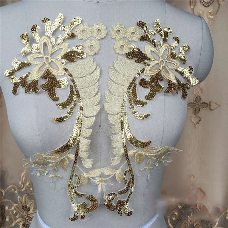 6Pieces Gorgeours Beaded Glitter Sequins Lace Applique Champagne Sequined Patch Motif Costume Wedding AIWUJIA
6Pieces Gorgeours Beaded Glitter Sequins Lace Applique Champagne Sequined Patch Motif Costume Wedding AIWUJIA