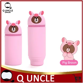 Silicone Cartoon Pen Holder Makeup Brush Bag Organizer Tool Pink Pig Design Cosmetic Brushes Container Brush Pen Storage Holder
Silicone Cartoon Pen Holder Makeup Brush Bag Organizer Tool Pink Pig Design Cosmetic Brushes Container Brush Pen Storage Holder