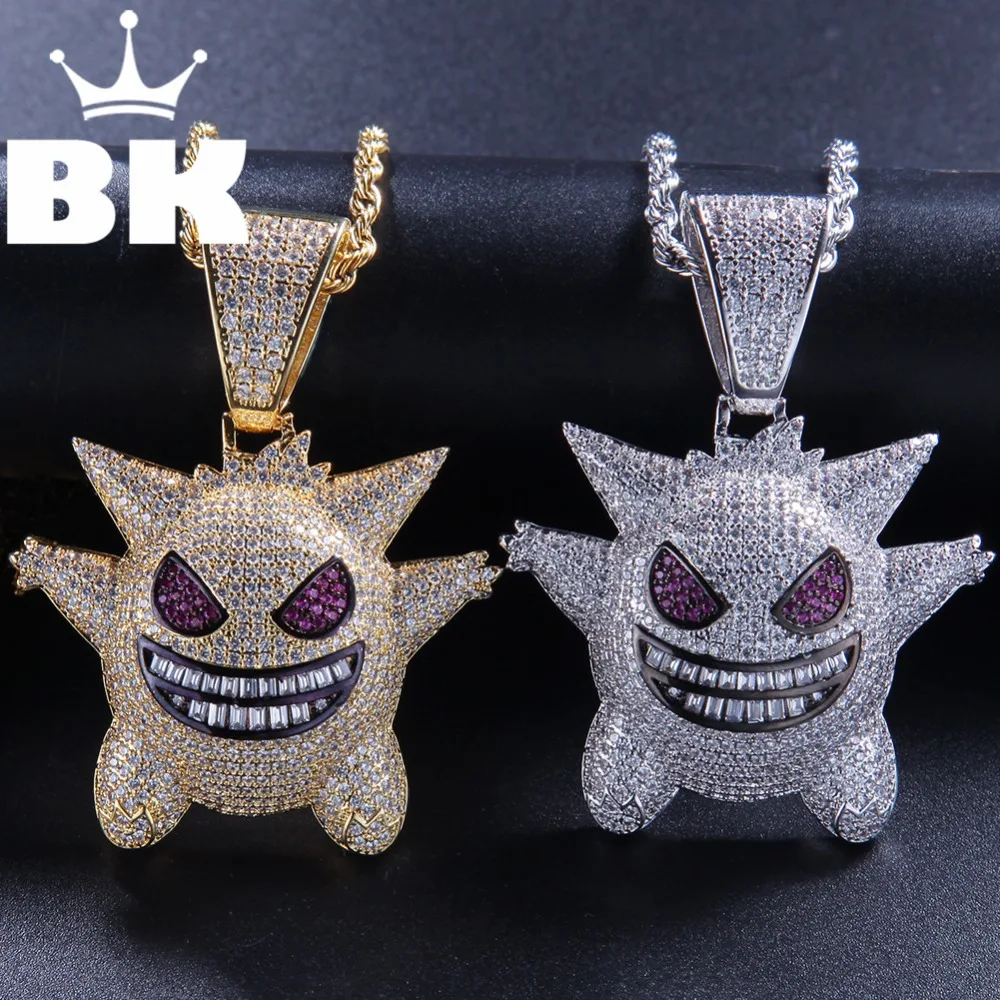 THE BLING KING Custom Gengar Emoji Necklace Hip Hop Full Iced Out Cubic Zirconia gold sliver CZ Stone
THE BLING KING Custom Gengar Emoji Necklace Hip Hop Full Iced Out Cubic Zirconia gold sliver CZ Stone