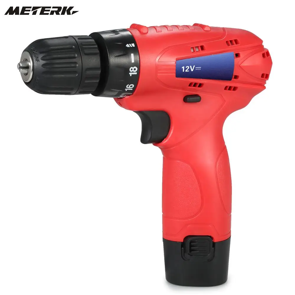Meterk 12V DC New Design Electric Drill Household DIY Lithium-Ion Battery Cordless Drill/Screwdriver Power Tools
Meterk 12V DC New Design Electric Drill Household DIY Lithium-Ion Battery Cordless Drill/Screwdriver Power Tools