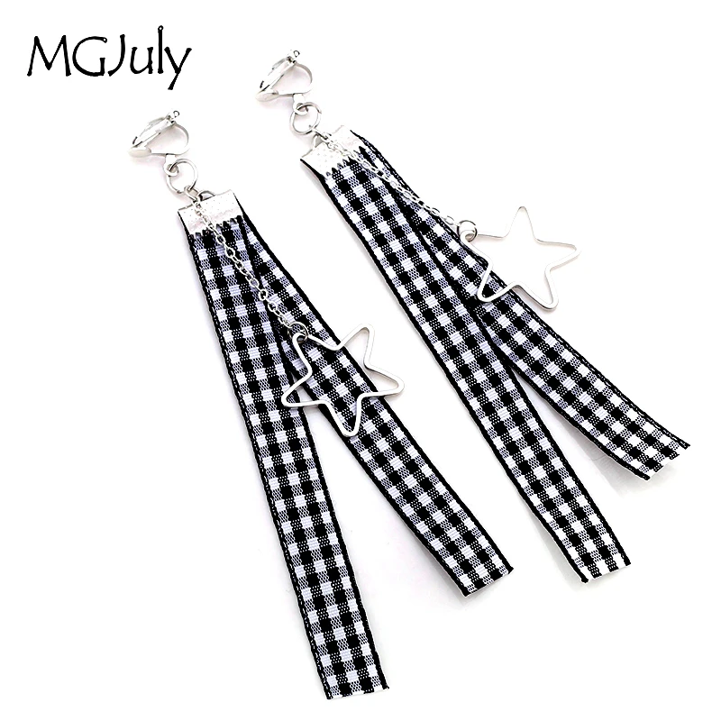 Fashion Ribbon Earrings No Ear Hole Black Lattice Ribbon Clip Earrings Without Piercing Long Earring Women Jewelry CE061
Fashion Ribbon Earrings No Ear Hole Black Lattice Ribbon Clip Earrings Without Piercing Long Earring Women Jewelry CE061