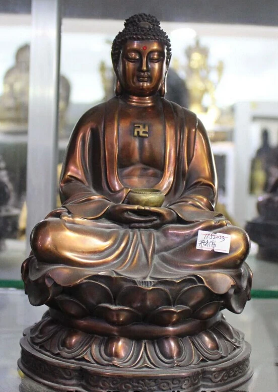 bi001772 10"Tibet Buddism Temple Copper Seat Lotus Shakyamuni Amitabha Buddha Bowl Statue
bi001772 10"Tibet Buddism Temple Copper Seat Lotus Shakyamuni Amitabha Buddha Bowl Statue
