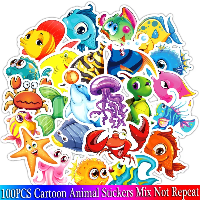 100PCS Animal Cartoon Stickers Undersea World Kid Sticker Set For Children Travel Case Laptop Notebook Toy Anime Stickers
100PCS Animal Cartoon Stickers Undersea World Kid Sticker Set For Children Travel Case Laptop Notebook Toy Anime Stickers
