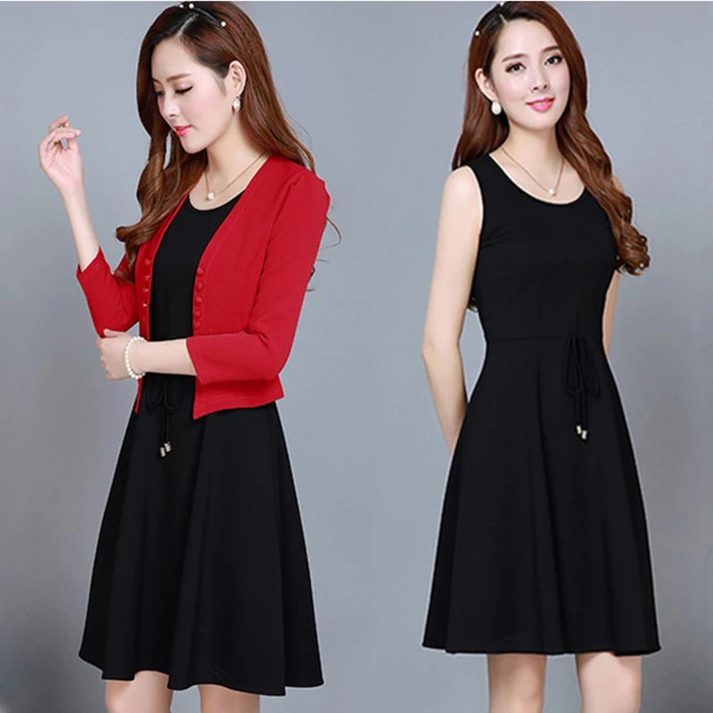 2019 New Spring Autumn OL Women Dress Suits Fashion Long Sleeve Short Blazer Jackets + Vest Dress 2 Pieces Sets large size Dress
2019 New Spring Autumn OL Women Dress Suits Fashion Long Sleeve Short Blazer Jackets + Vest Dress 2 Pieces Sets large size Dress