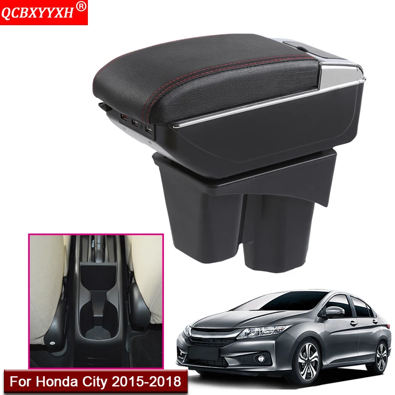 Car Styling ABS With PU Leather Car Armrest Box Center Console Storage Box Holder Case Auto Accessories For Honda City 2015-2018
Car Styling ABS With PU Leather Car Armrest Box Center Console Storage Box Holder Case Auto Accessories For Honda City 2015-2018