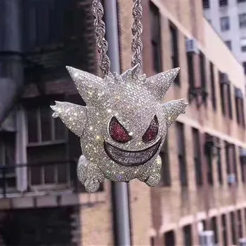 Mask Gengar Necklace Pokemon Pendant Necklace Full Crystal Bling Chain Necklace For Women Men Hip Hop Jewelry Drop Shipping
Mask Gengar Necklace Pokemon Pendant Necklace Full Crystal Bling Chain Necklace For Women Men Hip Hop Jewelry Drop Shipping