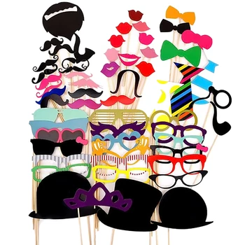 Besegad 58Pcs DIY Photography Photo Booth Props Kit for Wedding Decoration Birthdays Graduate Party Travel Dress-up Accessories
Besegad 58Pcs DIY Photography Photo Booth Props Kit for Wedding Decoration Birthdays Graduate Party Travel Dress-up Accessories