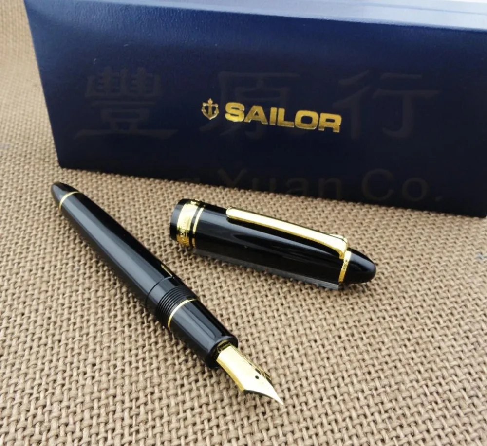 Японская оригинальная Sailor 1521 standard torpedo 21k перьевая ручка золотого цвета