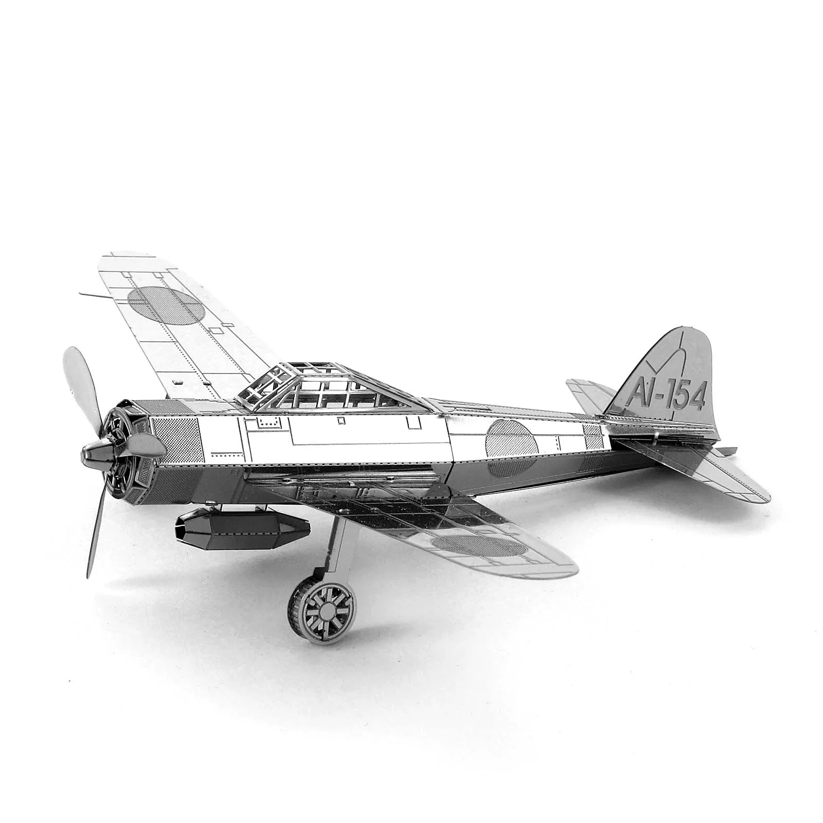 DIY Collectible 3D Japanese Zero Fighter Plane Aircraft Solid Puzzle Metal Model