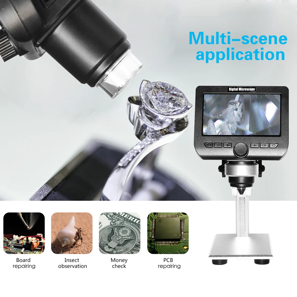 Wireless Digital Microscope Electronic Microscope With 8 Adjustable LED Lights For Electronics Insect Observation 10 Languages
Wireless Digital Microscope Electronic Microscope With 8 Adjustable LED Lights For Electronics Insect Observation 10 Languages