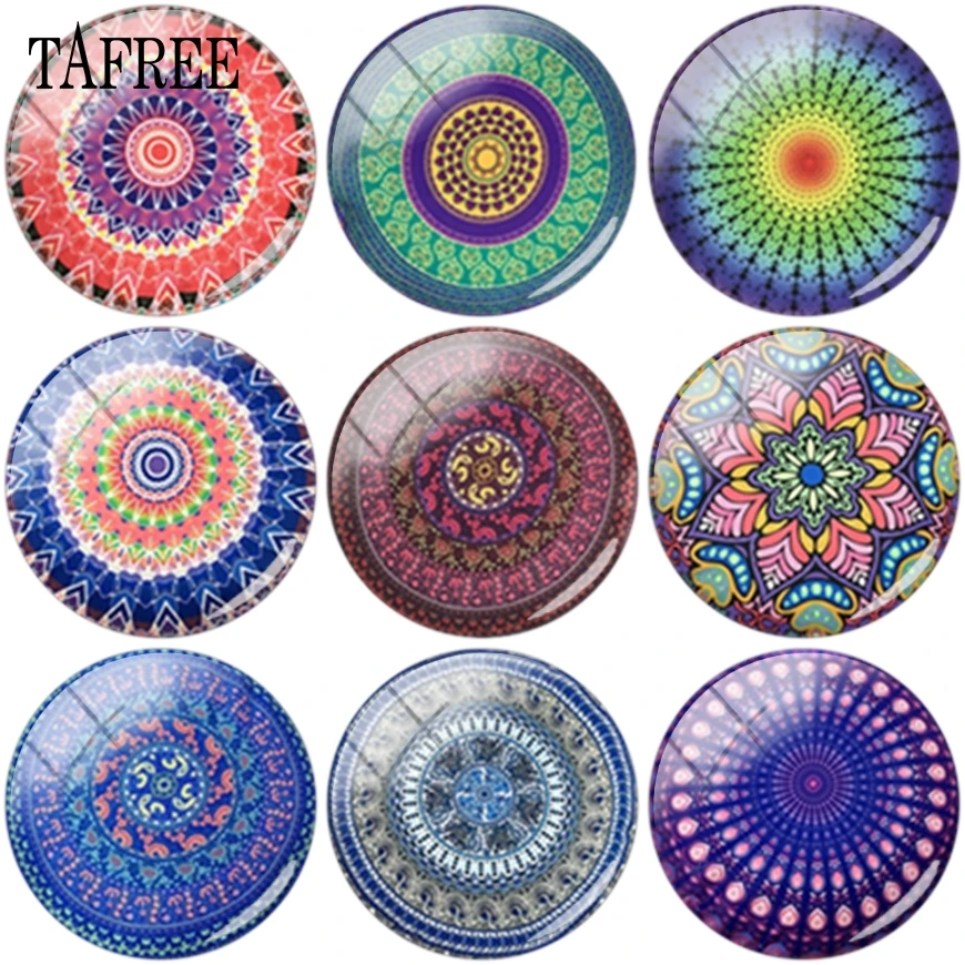 TAFREE Retro Style Mandala Pattern Round Shape Glass Cabochon Demo Flat Back Making Findings 25mm DIY Jewelry
TAFREE Retro Style Mandala Pattern Round Shape Glass Cabochon Demo Flat Back Making Findings 25mm DIY Jewelry