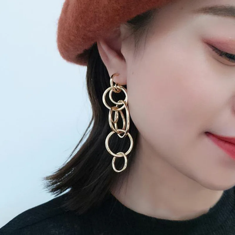 2019 New Ring Earrings Female Geometric Bohemian Multi-storey Ring Minimalist Metal Big Earrings Fashion Jewelry For Women
2019 New Ring Earrings Female Geometric Bohemian Multi-storey Ring Minimalist Metal Big Earrings Fashion Jewelry For Women