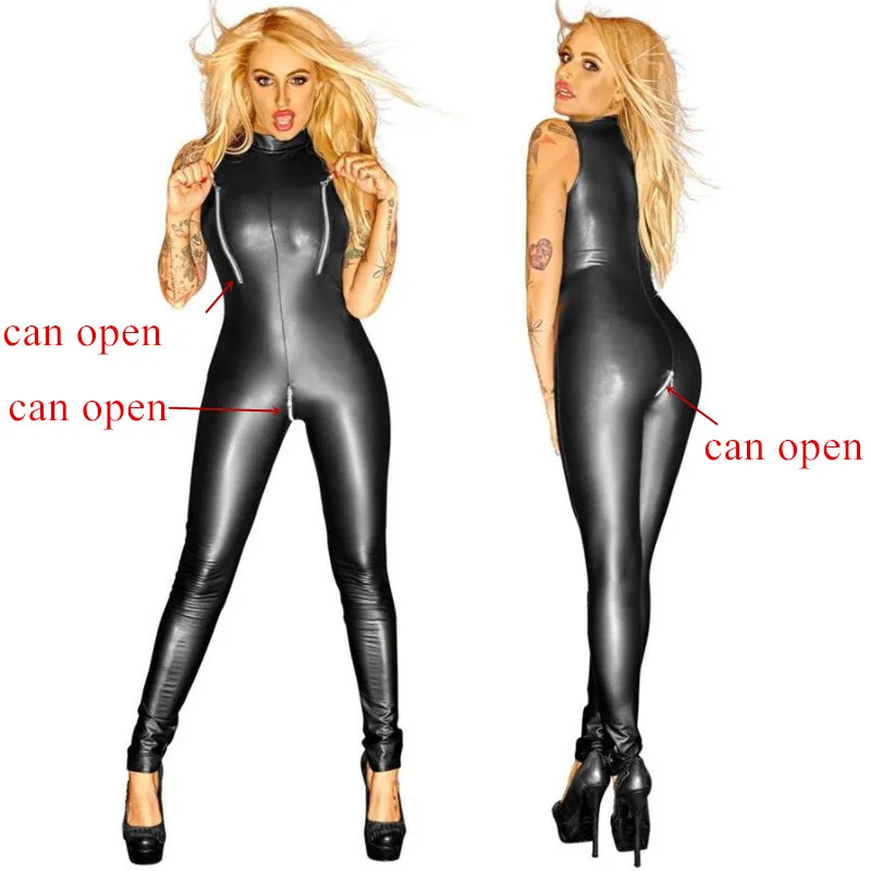 Women Sexy Lingerie Faux Leather Bodysuit Night Club Clothing Adult Latex PVC Catsuit Zipper Open Bra Crotch Erotic Lingerie
Women Sexy Lingerie Faux Leather Bodysuit Night Club Clothing Adult Latex PVC Catsuit Zipper Open Bra Crotch Erotic Lingerie