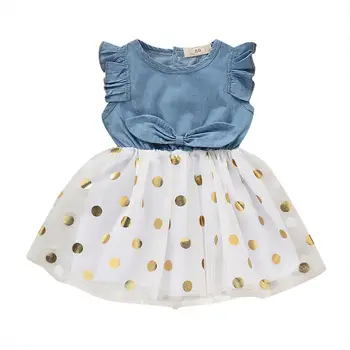 Fashion Kids Baby Girl Fly Sleeve Denim Patchwork Polka Dot Tutu Princess Girls Holiday Party Dress Sundress Clothes
Fashion Kids Baby Girl Fly Sleeve Denim Patchwork Polka Dot Tutu Princess Girls Holiday Party Dress Sundress Clothes