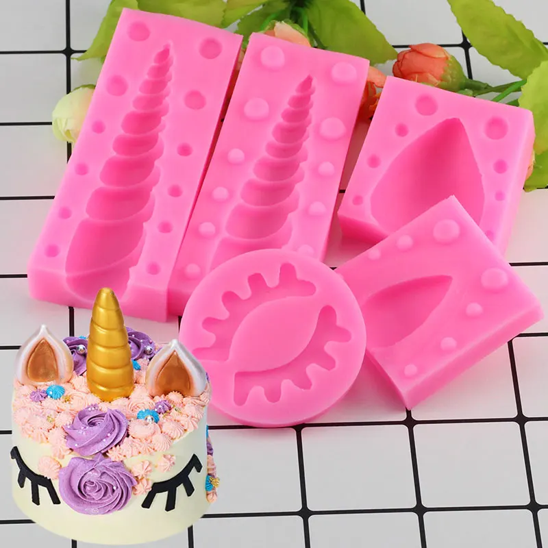Mujiang 5 Pcs Unicornio Ear Eye Cake Silicone Mold Baby Birthday Cake Decorating Tools Unicorn Fondant Chocolate Gumpaste Molds
Mujiang 5 Pcs Unicornio Ear Eye Cake Silicone Mold Baby Birthday Cake Decorating Tools Unicorn Fondant Chocolate Gumpaste Molds