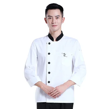 Classic Black and White Colors Autumn & Winter Long-sleeve Chef Jacket Hotel Restaurant Kitchen Man and Woman Work Wear Overalls
Classic Black and White Colors Autumn & Winter Long-sleeve Chef Jacket Hotel Restaurant Kitchen Man and Woman Work Wear Overalls