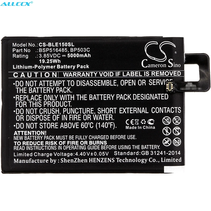 Cameron Sino 5000 мАч аккумулятор BP503C BSP516485 для BLU E150 E150Q Energy X Plus 2|Аккумуляторы мобильных