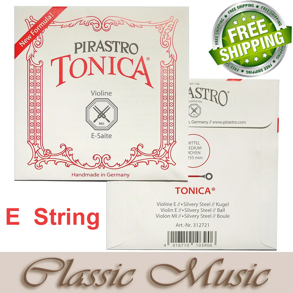 Free shipping ,Pirastro tonica violin string, Just E String(312721), Ball end ,nylon string made in Germany
Free shipping ,Pirastro tonica violin string, Just E String(312721), Ball end ,nylon string made in Germany