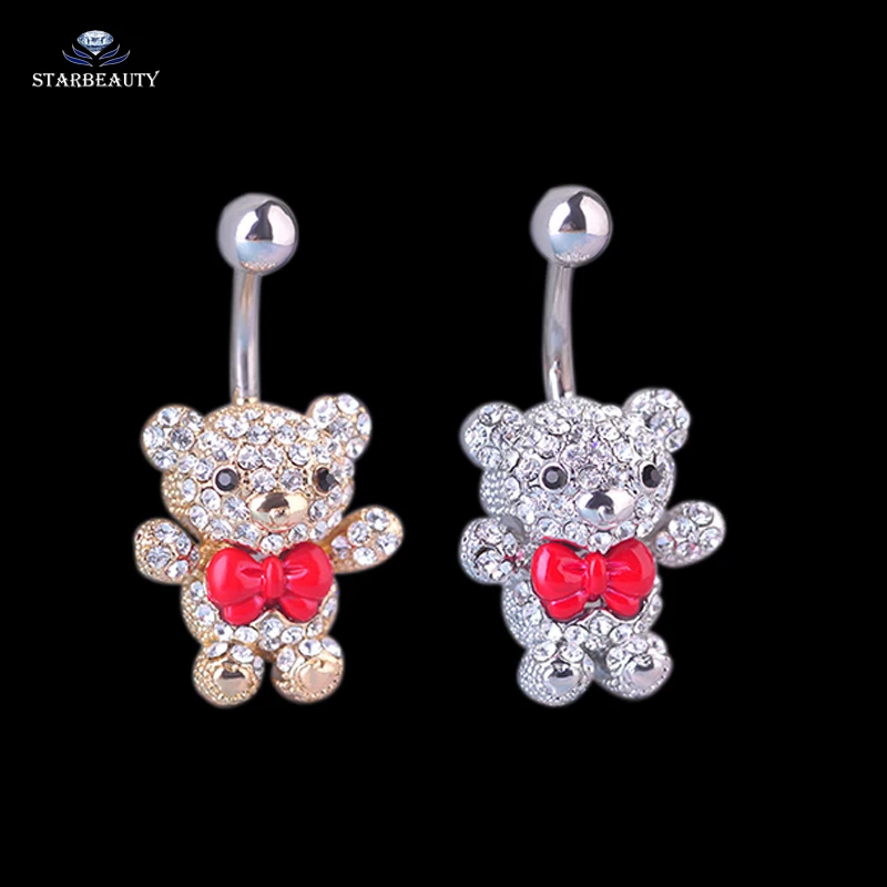 Full CZ Kawaii Little Bear Navel Belly Button Ring 316L Surgical Steel Piercing nombril For Women 14G Bar Sexy Body Jewelry
Full CZ Kawaii Little Bear Navel Belly Button Ring 316L Surgical Steel Piercing nombril For Women 14G Bar Sexy Body Jewelry