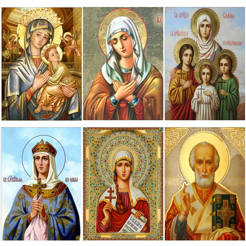 Full Cross Stitch DIY Diamond Painting Religious Mosaic Diamond Embroidery Painting Round Rhinestone Needlework Kit
Full Cross Stitch DIY Diamond Painting Religious Mosaic Diamond Embroidery Painting Round Rhinestone Needlework Kit