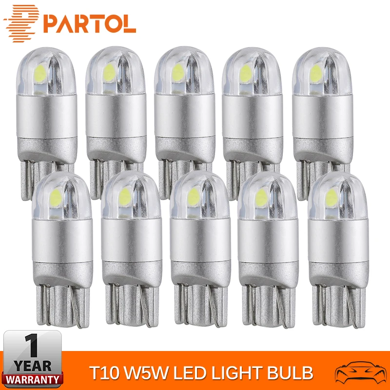 Partol 10Pcs T10 Turn Signal Lights T10 W5W 194 LED Light Bulbs Backup Reverse Light Reading Door Car Side Light 12V Car Styling
Partol 10Pcs T10 Turn Signal Lights T10 W5W 194 LED Light Bulbs Backup Reverse Light Reading Door Car Side Light 12V Car Styling