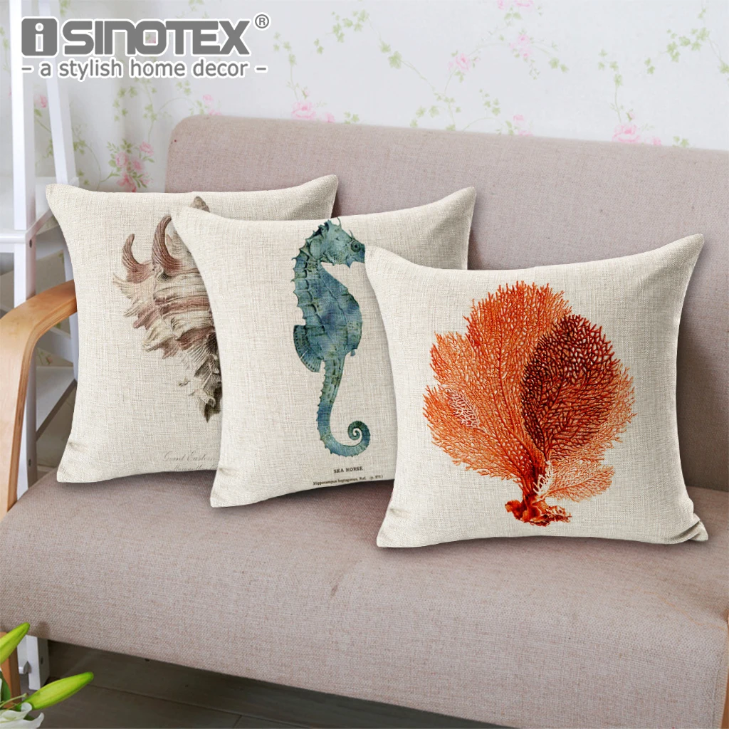 Sea Horse Coral Printed Cotton Linen Cushion Cover Marine Ocean Sea Shell Pillowcase Starfish Home Decor Sofa Seat Cushion Case
Sea Horse Coral Printed Cotton Linen Cushion Cover Marine Ocean Sea Shell Pillowcase Starfish Home Decor Sofa Seat Cushion Case