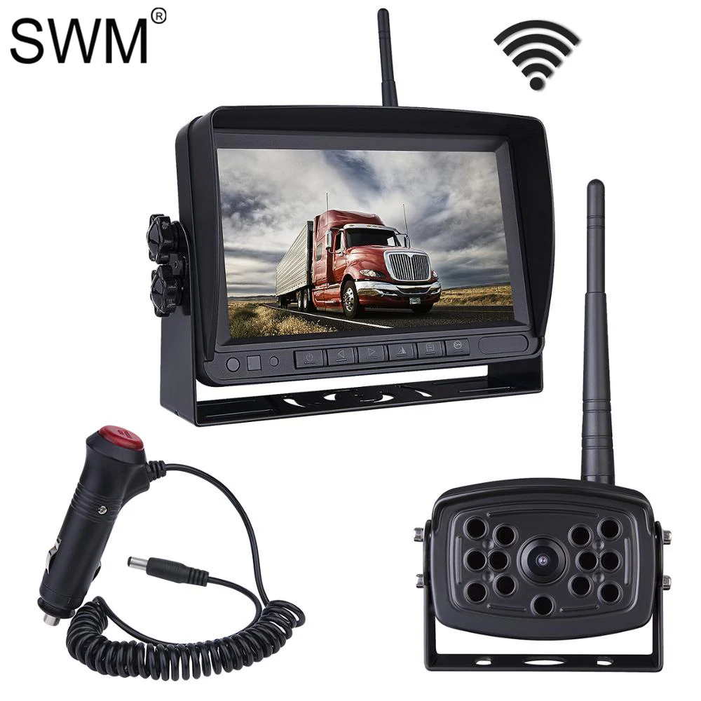 Wireless Backup Camera for Truck Bus Vans Dashcam 7" HD Digital Wireless Backup Camera Wifi Reverse Rearview DVR Cameras 140°
Wireless Backup Camera for Truck Bus Vans Dashcam 7" HD Digital Wireless Backup Camera Wifi Reverse Rearview DVR Cameras 140°