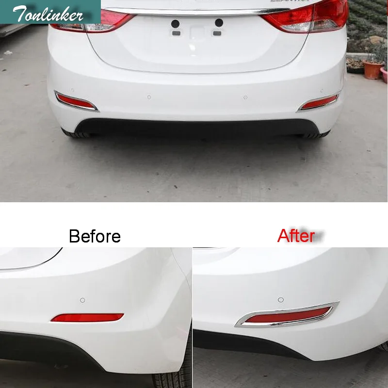 Tonlinker 2 PCS DIY NEW Car Styling ABS Chrome Rear fog light box Cover stickers for Hyundai ELANTRA 2012-15 parts accessories
Tonlinker 2 PCS DIY NEW Car Styling ABS Chrome Rear fog light box Cover stickers for Hyundai ELANTRA 2012-15 parts accessories