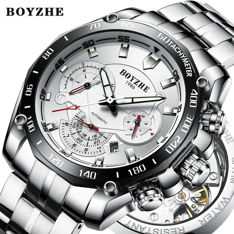 Men Sport Self-Wind Automatic Mechanical Watches Fashion Luxury Brand Stainless Steel Outdoor Luminous Watch Relogio Masculino
Men Sport Self-Wind Automatic Mechanical Watches Fashion Luxury Brand Stainless Steel Outdoor Luminous Watch Relogio Masculino