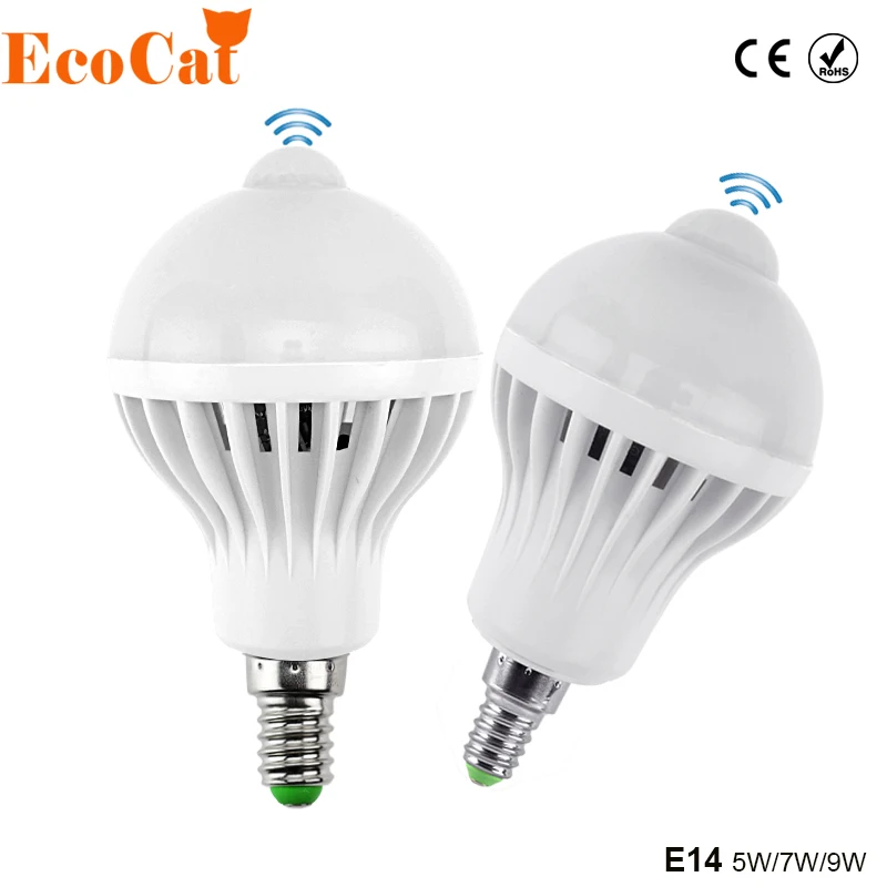 E14 LED PIR Motion Sensor Bulb 5W 7W 9W 110V 220V Led lamp Auto Smart Led PIR Infrared Body Motion Sensor Light
E14 LED PIR Motion Sensor Bulb 5W 7W 9W 110V 220V Led lamp Auto Smart Led PIR Infrared Body Motion Sensor Light