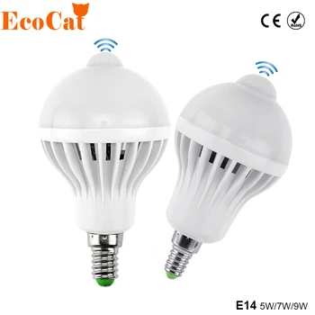 E14 LED PIR Motion Sensor Bulb 5W 7W 9W 110V 220V Led lamp Auto Smart Led PIR Infrared Body Motion Sensor Light
E14 LED PIR Motion Sensor Bulb 5W 7W 9W 110V 220V Led lamp Auto Smart Led PIR Infrared Body Motion Sensor Light