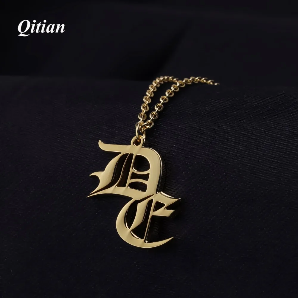 Vintage Old English Double Letters Necklace Gold Customized Nameplate Necklace For Women High Quality Stainless Steel Jewelry
Vintage Old English Double Letters Necklace Gold Customized Nameplate Necklace For Women High Quality Stainless Steel Jewelry